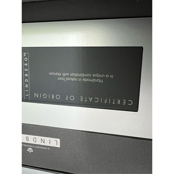 LINDBERG buffalo horn trae titanium cat eye style eyeglasses - Picture 9 of 16